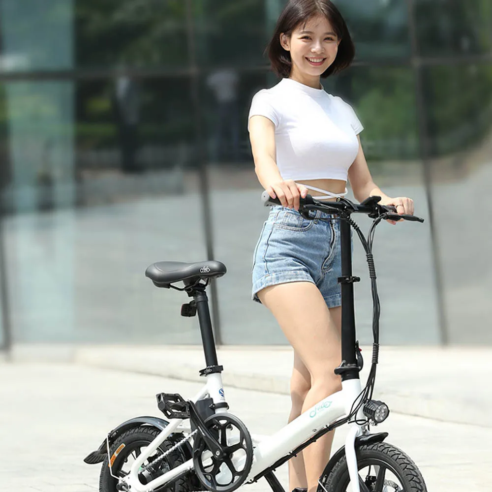 Top Electric power assisted folding bicycle mini foldable folding electric 14inch ebike bicycle scooter D3 4