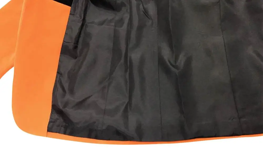 Cosdaddy Eggsy Orange Velvet Blazer Jacket Cosplay Costume One Button Coat
