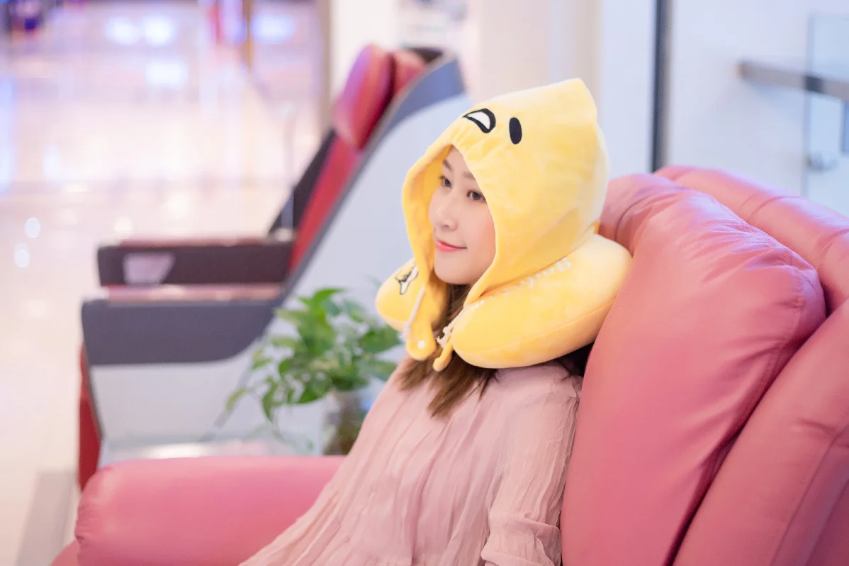 30 см Gudetama ленивое яйцо с капюшоном для шеи u-образная яичный желток Подушка Мягкие плюшевые игрушки кукла подушка для сна Дети девочка подарок на день рождения