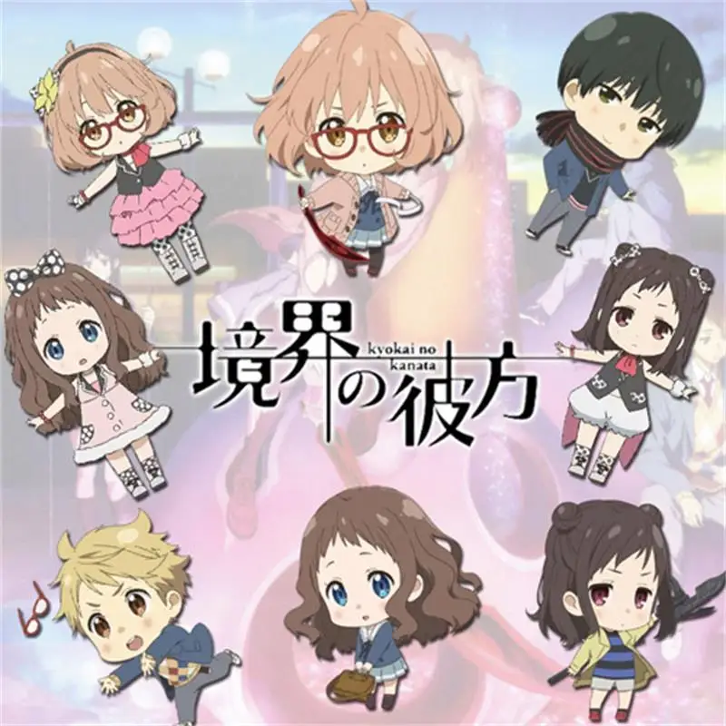 

Anime Beyond the Boundary Kyoukai no Kanata Kuriyama Mirai Kanbara Akihito Cosplay Acrylic Figure Keychain Keyring Pendant Gifts