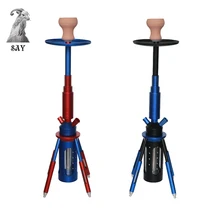 SY стиль кальян набор с силиконовая трубка для кальяна алюминиевый сплав стеклянная колба кальян наргиле штатив кальяна набор