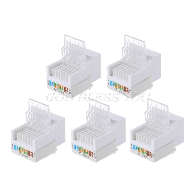 5 шт. CAT5E UTP сетевой модульный инструмент RJ45 соединительный кабель адаптер для AMP