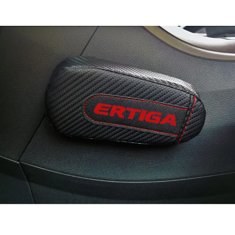 Автомобильный Стайлинг для Suzuki Ertiga, 1 шт., углеродное волокно, кожа, подушка для ног, наколенник, подлокотник, Накладка для интерьера, автомобильные аксессуары
