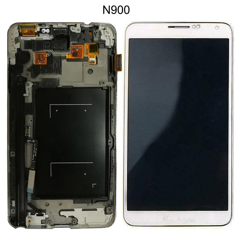 

SZMUGUA 5.7'' Adjust Brightness For Samsung Galaxy Note 3 N900 N900Q Screen LCD Display Touch Screen Digitizer Frame Housing