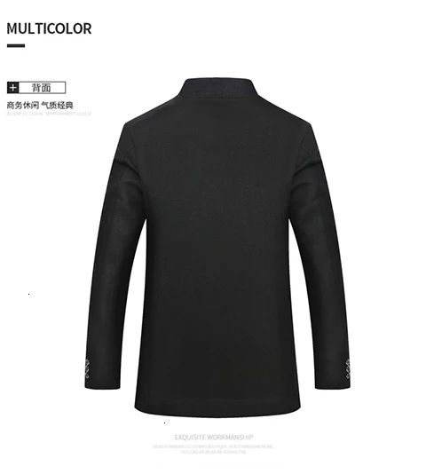 10XL 8XL Autumn Winter Men Casual Coat Thicken Woolen Trench Coat Business Male Solid Classic Overcoat Medium Long Jackets Tops