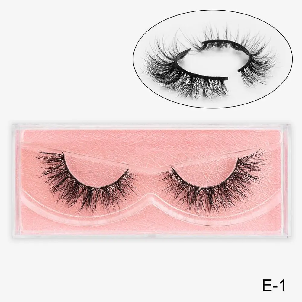 E-1 DYSILK норковые ресницы 3D норковые ресницы безжалостные ресницы ручной работы многоразовые натуральные ресницы Популярные Накладные ресницы для макияжа - Цвет: E-1