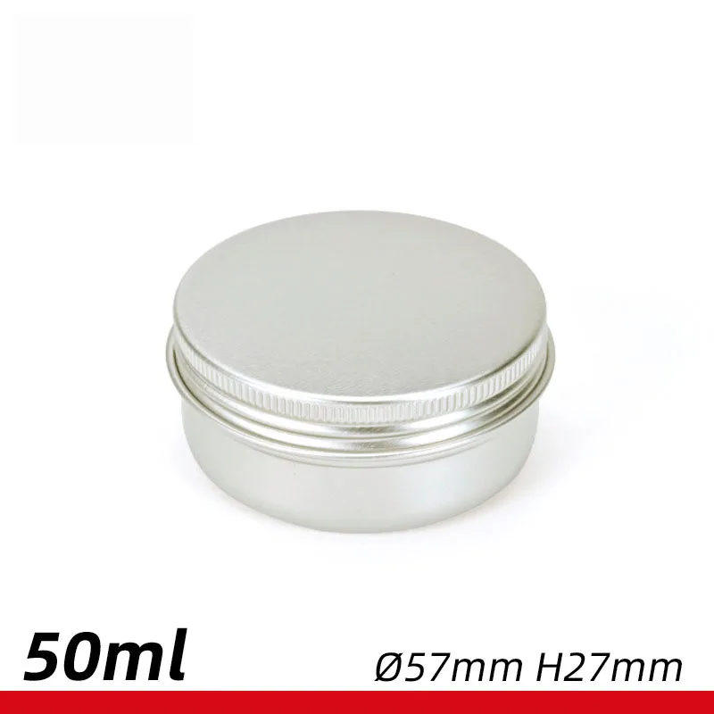 30pcs 57 * 27mm aluminum box 50ml threaded aluminum can hair wax balm cosmetic fishing line bait aluminum box рыболовные снасти carp 37 25mm pva mesh fishing bait needles