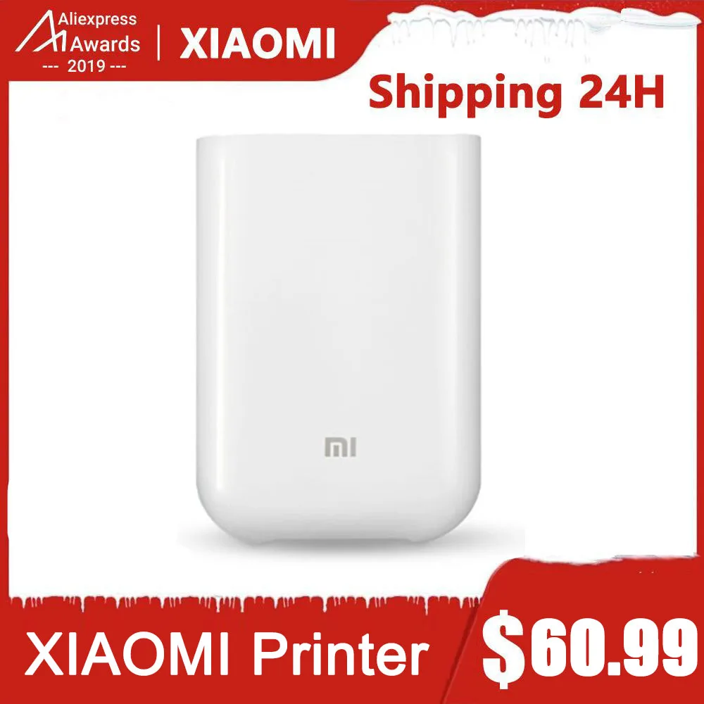 Xiaomi Pocket Photo Printer AI Smart Printer 300dpi Mini Portable AR