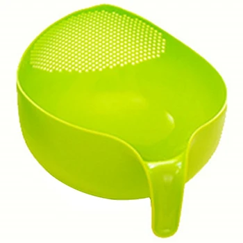 

Durable Rice Washing Filter Strainer Kitchen Tool Beans Peas Sieve Basket Colanders Cleaning Gadget Filtering With Handle Newest