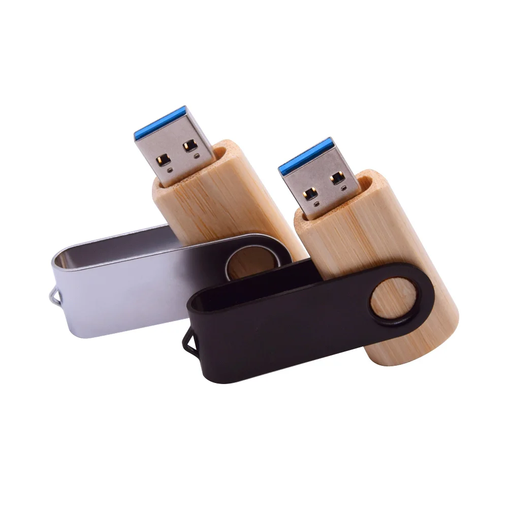 Цветной зажим из металла + бамбукового дерева USB флеш накопитель 3 0 128 Гб 64 ГБ 32 16 8