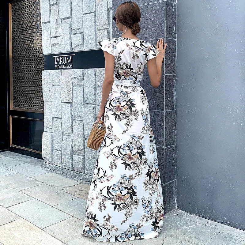 Sexy Chiffon Printed Dress 