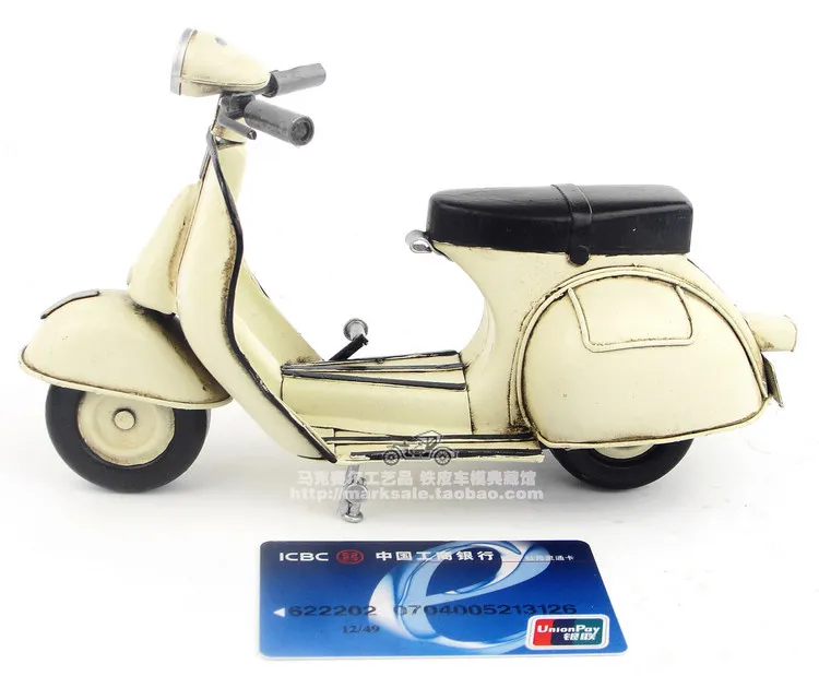 Ручной работы изделия из металла Винтаж Ретро Modelcar oldcar Vespa Модель Классические автомобили украшения