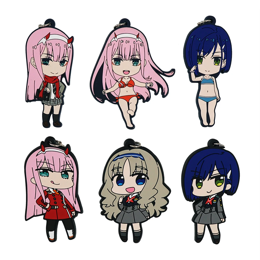 Брелок для ключей в стиле аниме 002 Zero Two HIRO ICHIGO Kokoro|Игровые фигурки и трансформеры|