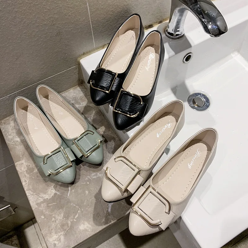 Shoes Women's 2020 New Style Pointed-Toe WOMEN'S Shoes Shallow Mouth women shoes  block heel shoes  women platform shoes