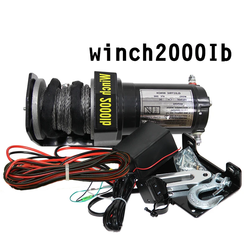 PROD 33004002087 Winch car modified electric winch
2000/3000/4000lb12v12m fiber rope beach car winch for beach off-road
vehicle marine lift self