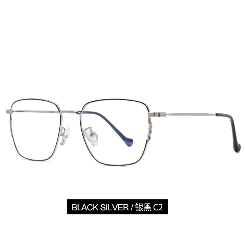 silver black KANASTAL анти Синие лучи компьютерные очки для женщин очки для мужчин анти лучи радиационные оправы для очков металлические унисекс Синие лучи очки - Цвет оправы: silver black