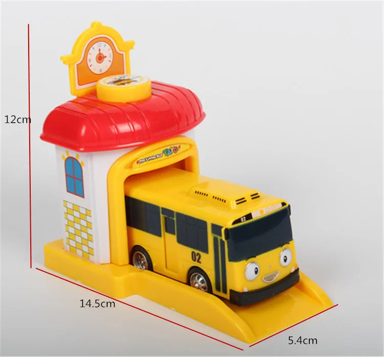 Catapult bus yellow Мультфильм аниме Q Edition автобус скользящая задняя мощность маленький автобус катапульта Tayo маленький автобус модель маленький автобус парковка - Цвет: Catapult bus yellow