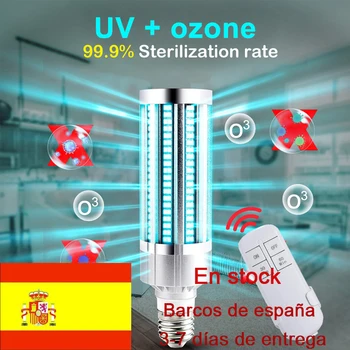 

110/220V E27 60W UV Light Bulb UV Disinfection Sterilization Bulb Remote Control Timing Lamps Lighting Disinfection Light Bulb