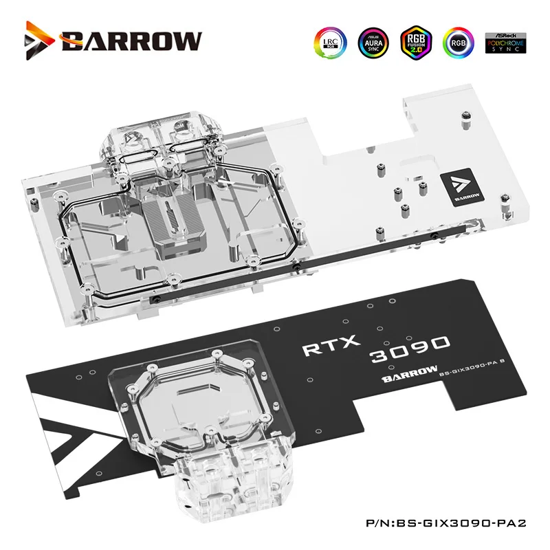 Водяной блок Barrow GPU для Gigabyte AORUS 3090/3080 XTREME/MASTER 10G/24G видеокарта памяти RAM BS-GIX3090-PA2 |