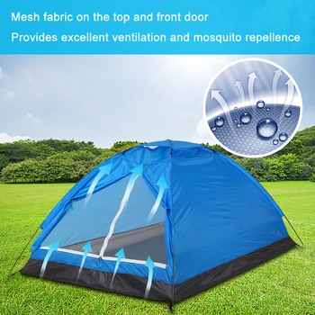 Camping Tent for 2 Person Single Layer Outdoor Portable Camouflage Handbag for Hiking,Travelling Lightweight Backpacking 5