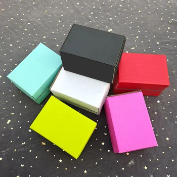 

10pcs / black and pink paper box 3-layer corrugated paper packaging gift box supports customized size and logo