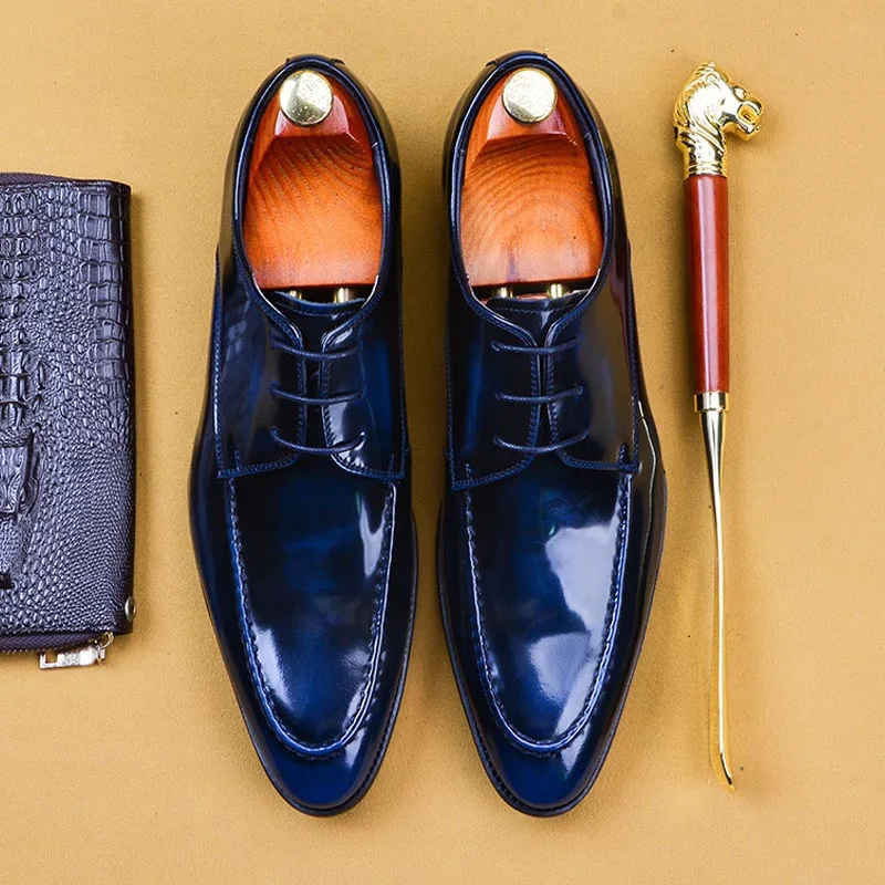 Мода со строчкой для Свадебная формальная обувь мужчин из натуральной кожи