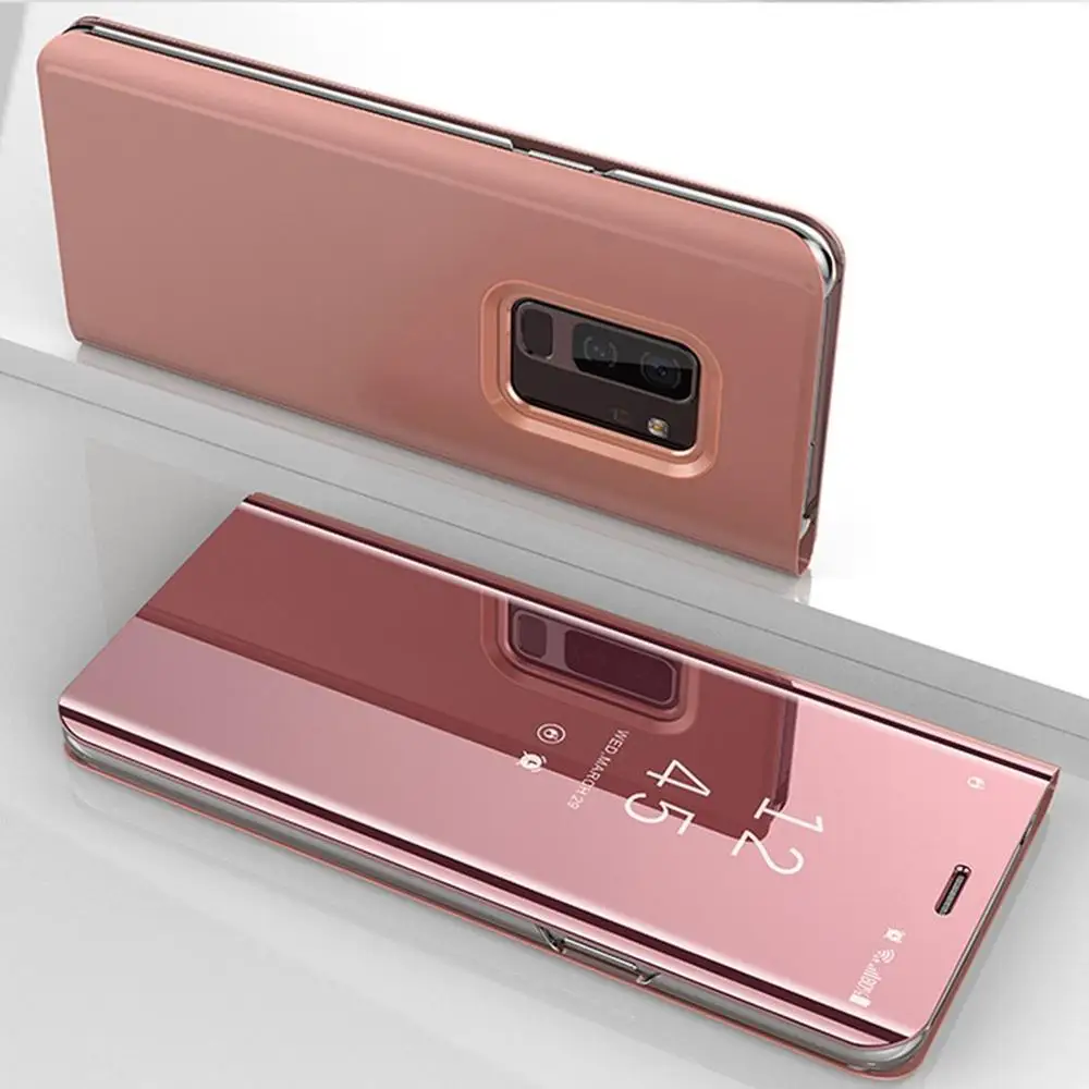 Чехол для телефона для samsung Galaxy S9 Plus кожаный чехол двойной Цвет мягкие из искусственной кожи тонкий защитный чехол для Galaxy S9 Прямая поставка - Цвет: Rose Gold