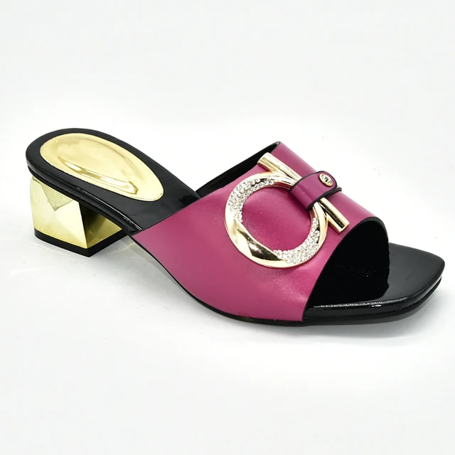 fuchsia color sandals