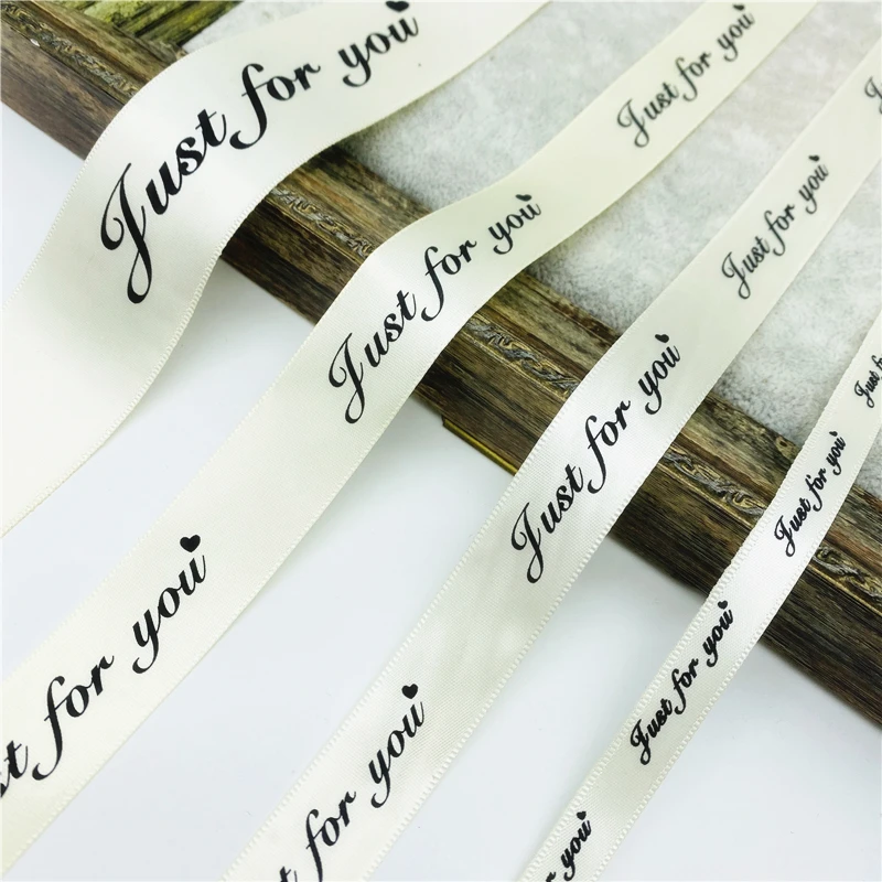 5-Yard Printed Polyester Ribbon for Romantic Gift Wrapping and Wedding Decoration