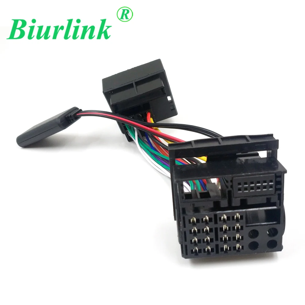 Biurlink Bluetooth Aux In Cavo Di Cablaggio A Piena Potenza Per Bmw 40(16 + 12 + 12)Pin Quadlock Fakra Connettore Stereo Per Auto Vecchio Pin Out