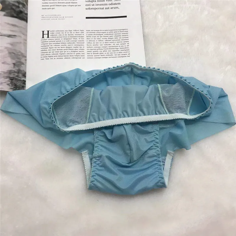 New Sissy Men Underwear Sexy Soft Silky Printed Briefs Breathable Gay Underwear for Men Pants M-4XL 2