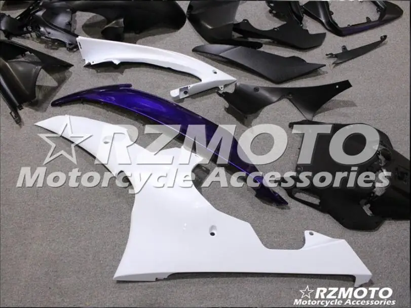 4 подарки набор впрыскивателей Мотоцикл Обтекатели Fit для YAMAHA YZF-R6-600 2008- 08-16 Кузов Набор изготовленный на заказ белый фиолетовый