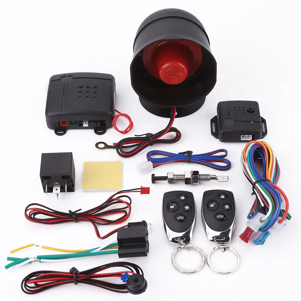 Car Alarm Vehicle System 1 Way Universal Protection Security System