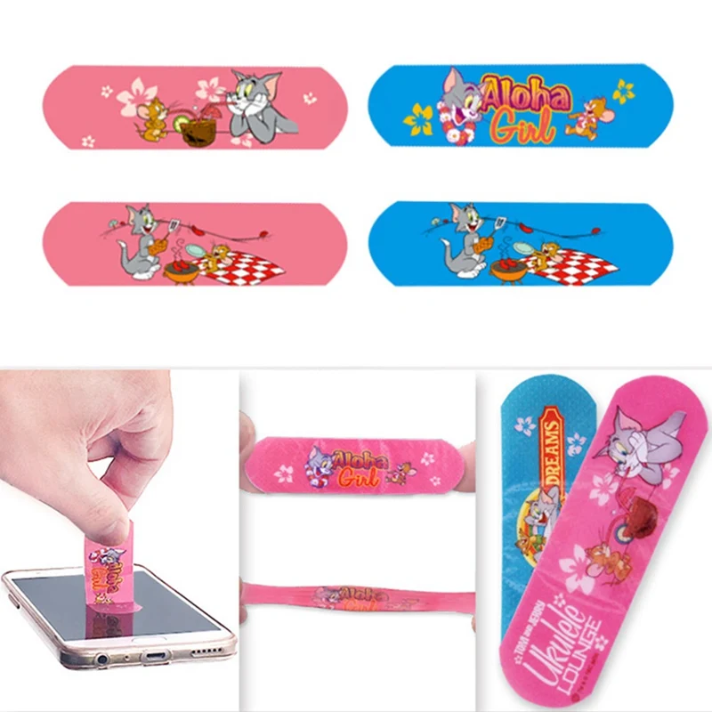 New 100pcs Cartoon Cute Tin Paste Breathable Waterproof Band Aid Bandages Hemostasis First Aid Kit For Kids Children Home