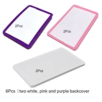Doigt ange 5 pièces 9.5*14.5cm violet/rose/blanc Nail Art doux estampage tampon de protection Rectangel porte-timbre 6