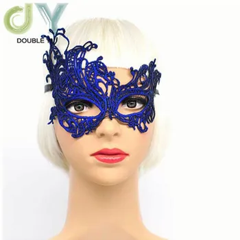 

blue Sexy fun eye mask colorful hot gold lace mask masquerade party new product