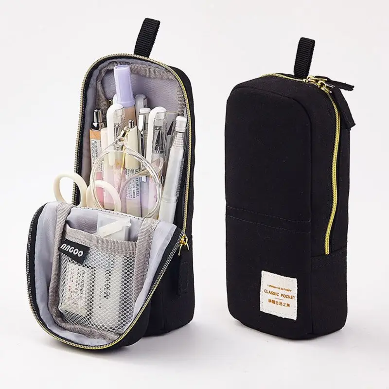 

Large Capacity Pencil Case Zipper Pen Pouch Multi-layer Storage Stationery Bag