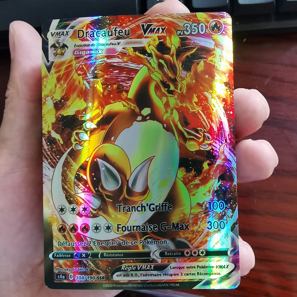New Pokemon Cards in French Arceus Brilliant Star Latest Vstar Vmax Energy  Holographic Rainbow Game Card Kids Toys Francais