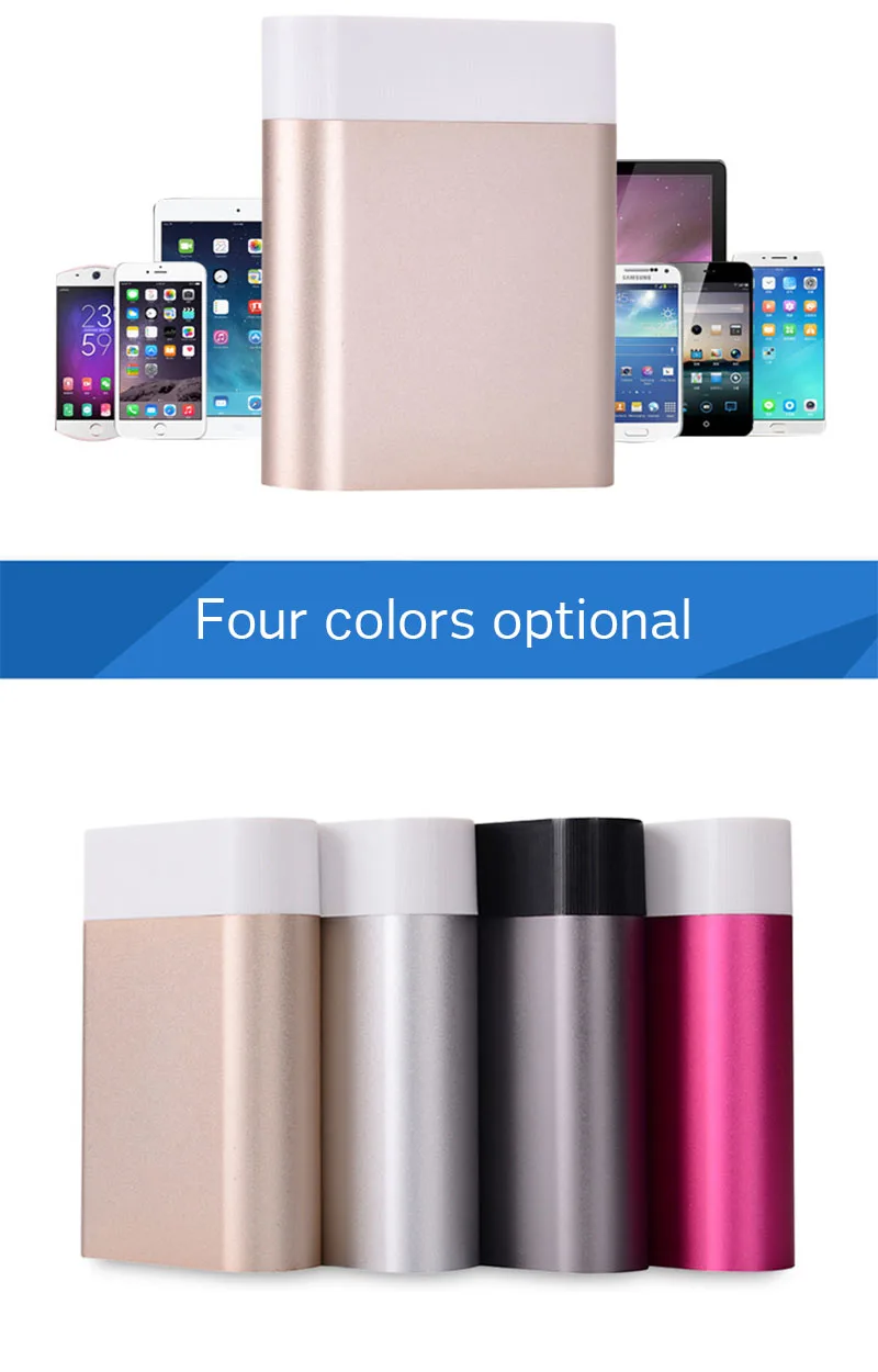 4x18650 PowerBank чехол батарейный блок Сварка-доступное зарядное устройство коробка Diy алюминиевый сплав Зарядка сокровище оболочка для IPhone смартфон