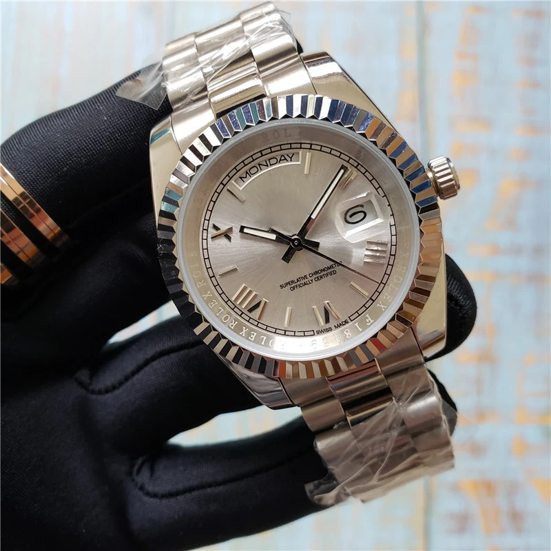 

Luxury mens brand automatic mechanical watch mens mineral mirror mechanical watch men automatic watch aaa watch stainless steelr