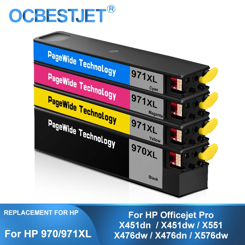 Cartucho de tinta Compatible con HP 970XL, 971XL, 970, 971, Officejet Pro,  X451dn, X451dw, X551, X576dw, X476dw|ink cartridge|ink cartridge for  hpcartridge for hp - AliExpress