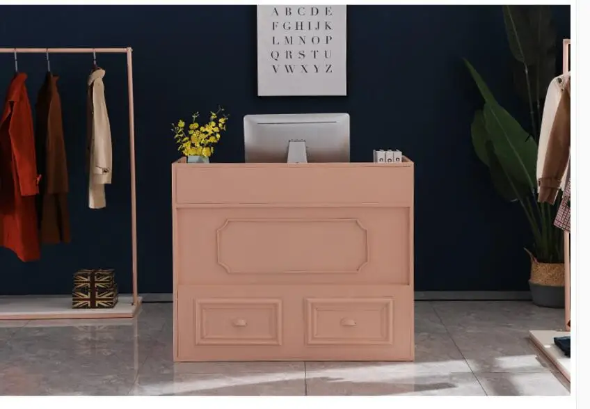 Clothing store cash register Nordic fashion store tieyi small simple simple modern milk tea shop restaurant bar table