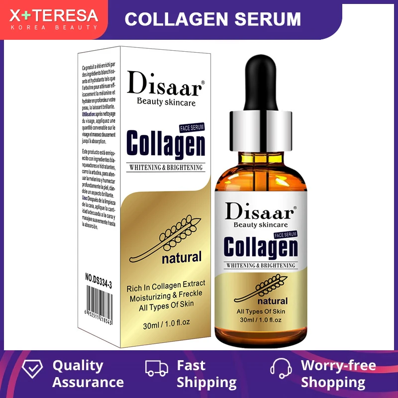 Collagen Face Serum Antiaging Wrinkle Brighten Skin Tone Essence Lift