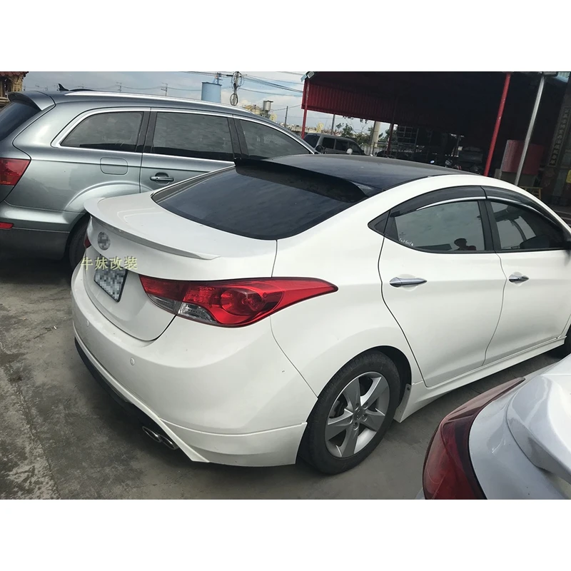 for Hyundai Elantra Avante roof spoiler sun visor PMMA material rear wing sports accessories 2012