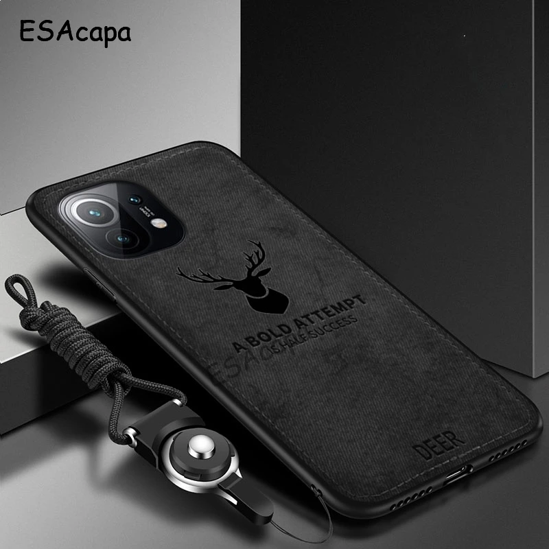 xiaomi leather case design For Xiaomi Mi 11 Case Elk Cloth Pattern Fabric Phone Case For Redmi 10T Pro Note 9S 9 8T 8 Pro K30 K20 Soft Frame Back Cover xiaomi leather case case Cases For Xiaomi