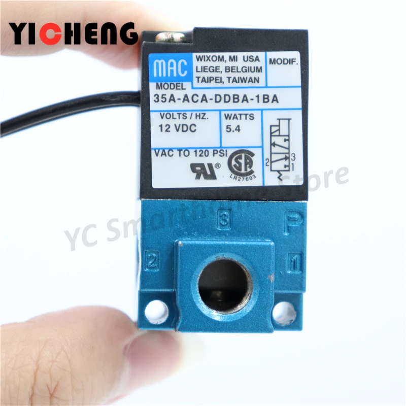 solenoid valve 35A-ACA-DDBA high frequency valve marking machine dispensing machine valve DC12V   Free 3Pcs 1/8 connector  MAC