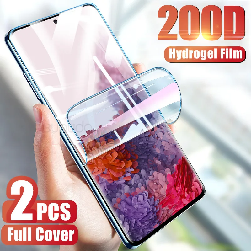 

2in1 Camera Lens Glass Screen Protector on the For Samsung Galaxy S20 Ultra S10 S20 Plus S10E s20+ Full Cover Soft Hydrogel Film