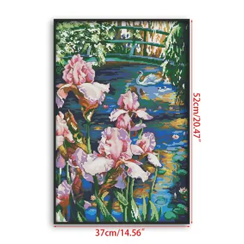 

Lris Pool DIY Handmade Needlework Counted 14CT Printed Cross Stitch Embroidery K R7RC