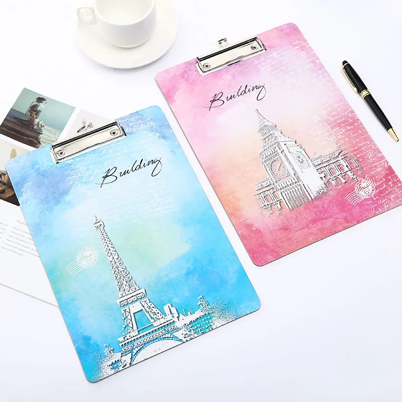 Cute A4 Writing Paper Clipboard Kawaii Exam Folder Clip Board Desk File Drawing Pad School Material Office Supply Accessory Bts