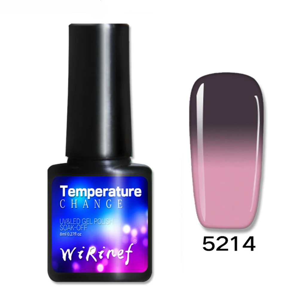 WiRinef гель лак для ногтей 8 мл изменение температуры цвет Гибридный лак Полупостоянный волшебный дизайн ногтей - Цвет: 5214